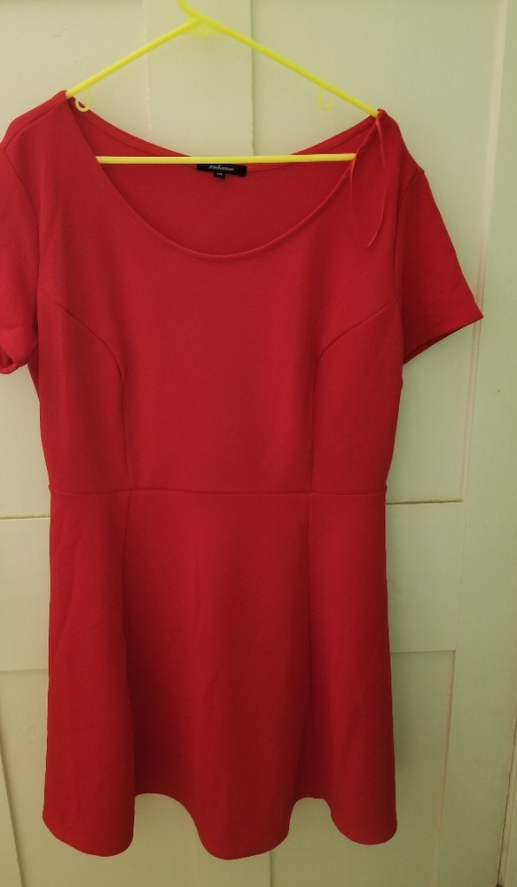 Plus size red dress